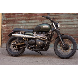 Zard Uitlaatsysteem Hoog Conisch Rond RVS | Zilver | Triumph Scrambler 865