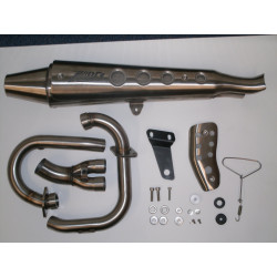 Zard Uitlaatsysteem Hoog Conisch Rond RVS | Zilver | Triumph Scrambler 865