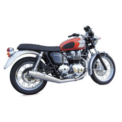 Zard Uitlaatsysteem Laag Conisch RVS | Zilver | Triumph Bonneville/Scrambler/Thruxton 865