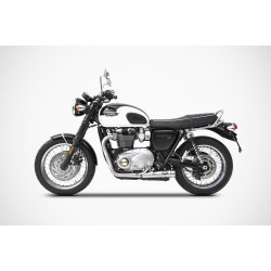 Zard Uitlaten Laag Short RVS | Zilver | Triumph Bonneville T120