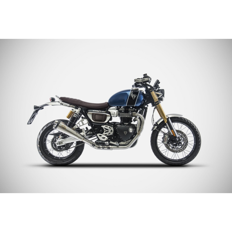 Zard Uitlaatsysteem RVS | Zilver | Triumph Scrambler 1200