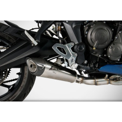 Zard Uitlaatsysteem RVS (Titanium Demper) | Zilver | Triumph Tiger Sport 660