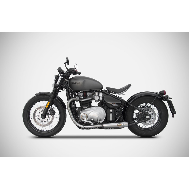 Zard Uitlaten Short RVS | Zilver | Triumph Bonneville 1200 Bobber