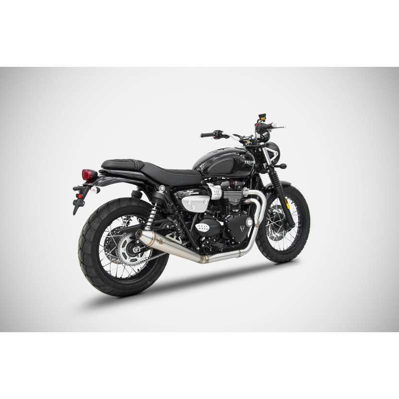 Zard Uitlaatsysteem Conisch RVS | Zilver | Triumph Scrambler 900