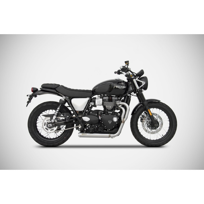 Zard Uitlaatsysteem Laag Cross RVS | Zilver | Triumph Scrambler 900
