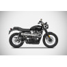 Zard Uitlaatsysteem Hoog Tiger 70 RVS | Zilver | Triumph Scrambler 900