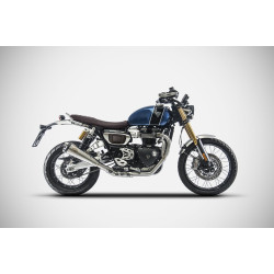 Zard Uitlaatsysteem RVS | Zilver | Triumph Scrambler 1200