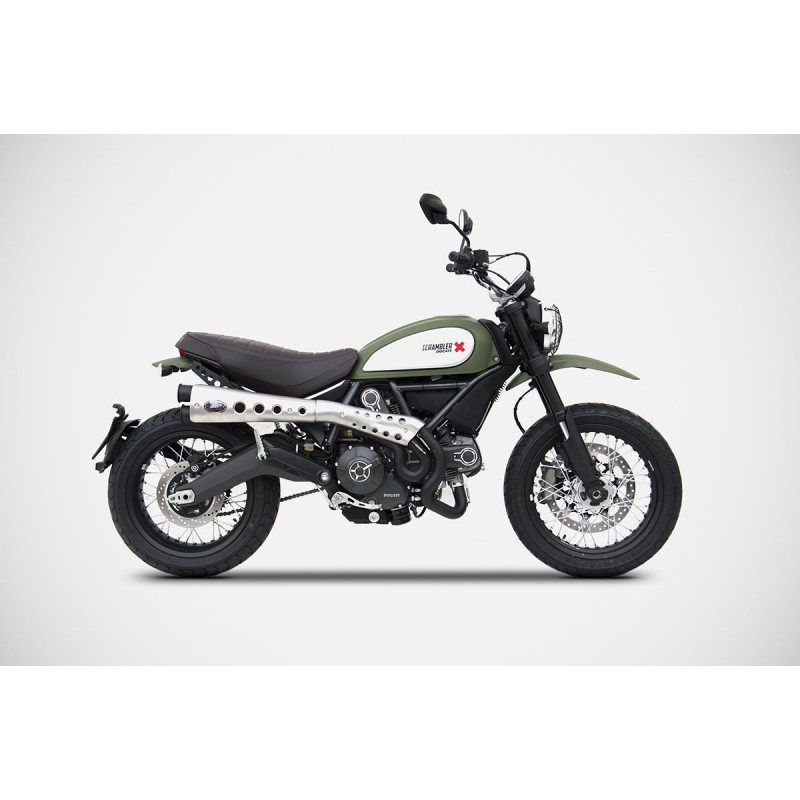 Zard Uitlaatsysteem Hoog Special RVS | Zilver | Ducati 803 Scrambler