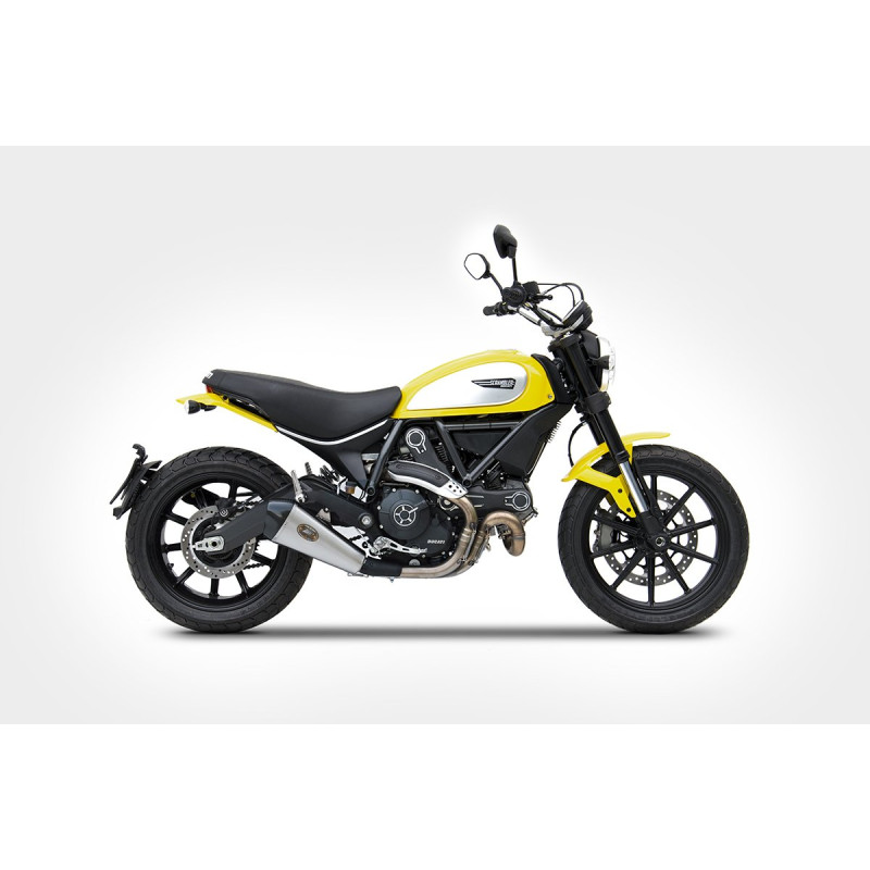Zard Uitlaat Laag Basso RVS | Zilver | Ducati 803 Scrambler
