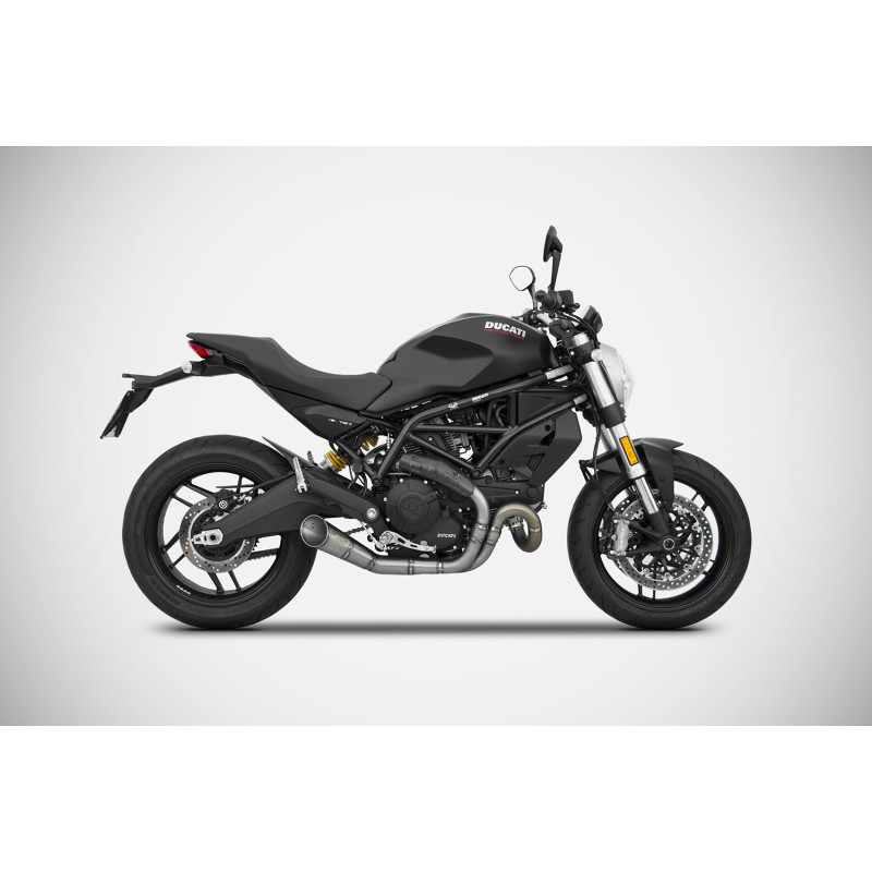 Zard Uitlaatsysteem Conisch RVS | Zilver | Ducati 797 Monster