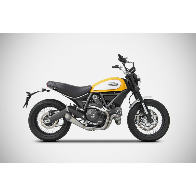 Zard Uitlaatsysteem RVS | Zilver | Ducati 803 Scrambler