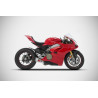 Zard Uitlaat Titanium demper RVS | Zilver | Ducati Panigale V4 1100/1100S