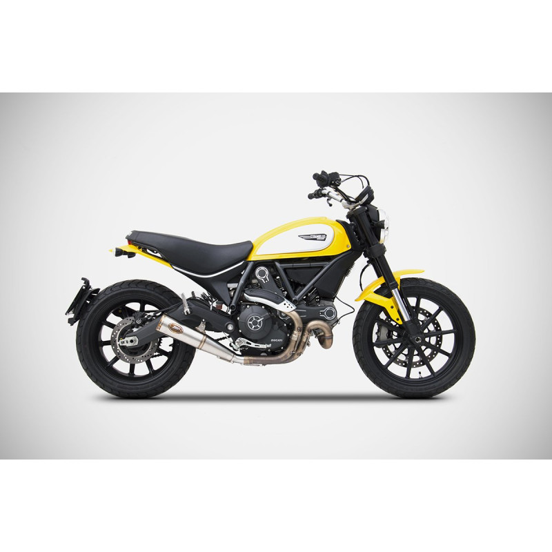 Zard Uitlaat Laag Zuma RVS | Zilver | Ducati 803 Scrambler