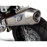 Zard Uitlaat 2-1 Conisch Rond RVS | Zilver | Moto Guzzi 1200 Stelvio