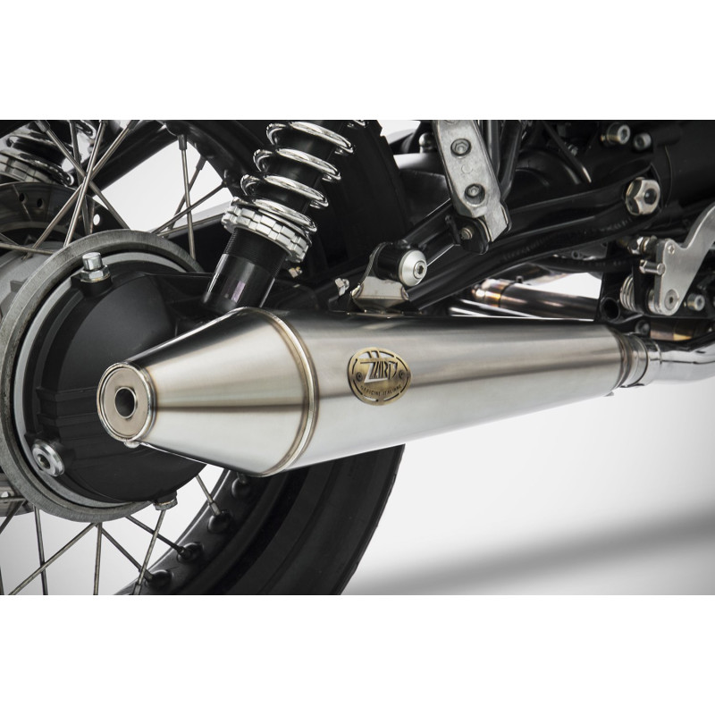 Zard Uitlaten Conisch Rond RVS | Zilver | Moto Guzzi 744 V7 II