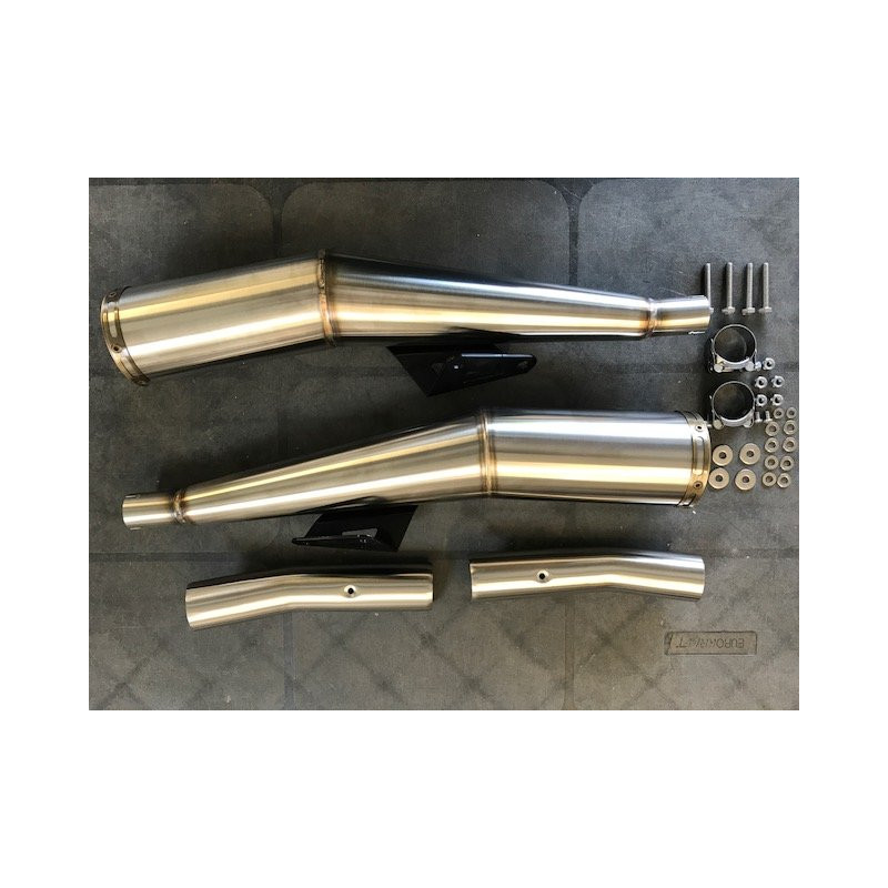 Zard Uitlaten RVS | Zilver | Moto Guzzi 850 V9 Bobber/Roamer