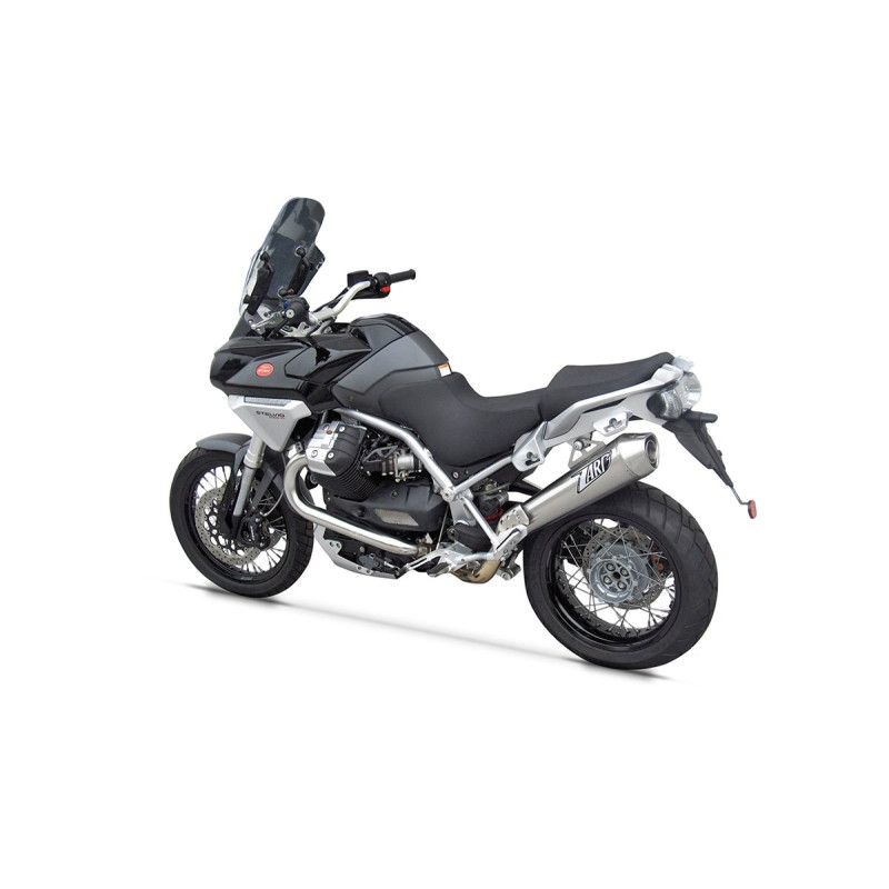 Zard Uitlaat 2-1 Conisch Rond RVS | Zilver | Moto Guzzi 1200 Stelvio