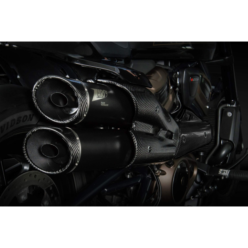 Zard Uitlaatsysteem GT RVS | Zwart | Harley Davidson 1250 Sportster S