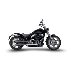 Zard Uitlaten Avio RVS | Zwart | Harley Davidson Dyna Street Bob & Softail Low Rider & Softail Standard