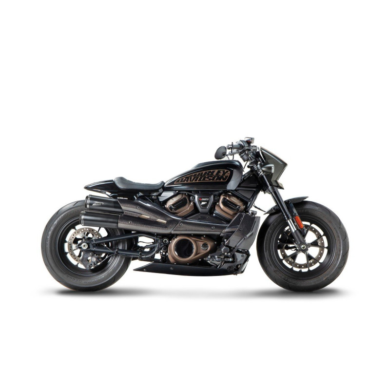 Zard Uitlaatsysteem Top Gun RVS | Zwart | Harley Davidson 1250 Sportster S