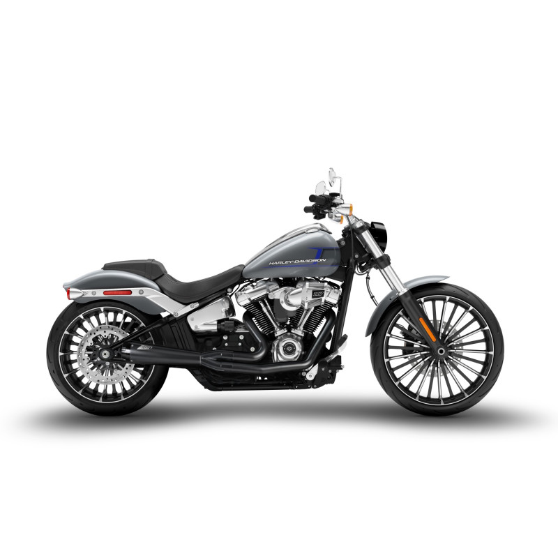 Zard Uitlaatsysteem 2-1 RVS | Zwart | Harley Davidson Softail Breakout & Softail Fat Bob 114