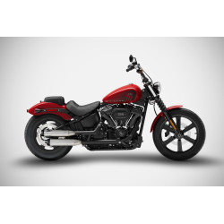 Zard Uitlaten RVS | Zwart | Harley Davidson Dyna Street Bob & Softail Low Rider & Softail Standard