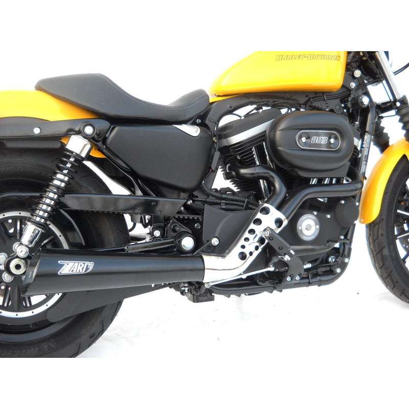 Zard Uitlaatsysteem 2-1 Sport RVS | Zwart | Harley Davidson XL1200 Sporster & XL883 Sportster