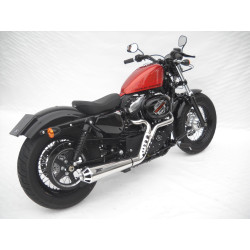Zard Uitlaatsysteem 2-1 Conisch Rond RVS | Zilver | Harley Davidson XL1200 Sporster & XL883 Sportster