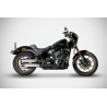 Zard Uitlaten RVS | Zwart | Harley Davidson Dyna Street Bob & Softail Low Rider & Softail Standard