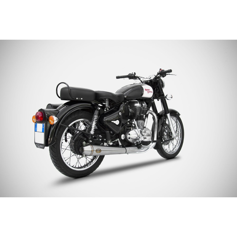 Zard Uitlaat Conisch RVS | Zilver | Royal Enfield 500 Bullet