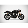 Zard Uitlaten Conisch RVS | Zilver | Triumph Speed Twin 1200 & Thruxton 1200 R/RS