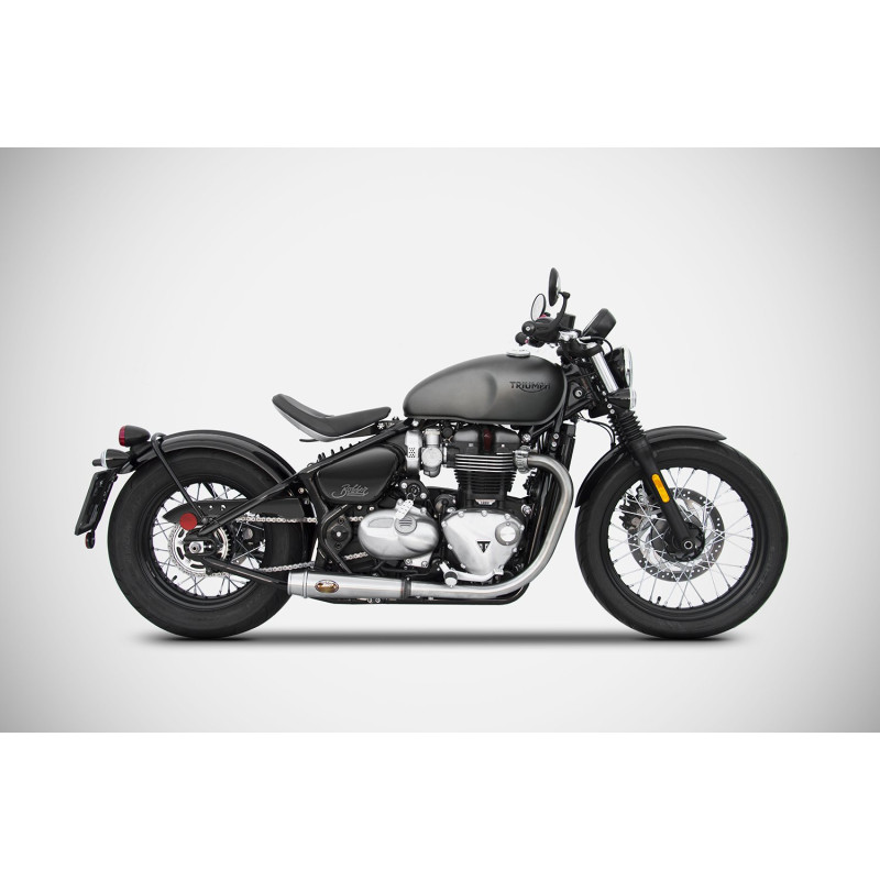 Zard Uitlaten RVS | Zilver | Triumph Bonneville 1200 Bobber