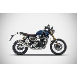 Zard Uitlaatsysteem RVS | Zilver | Triumph Scrambler 1200