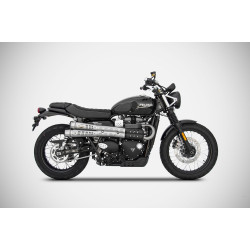 Zard Uitlaten Six Days RVS | Zilver | Triumph Scrambler 900