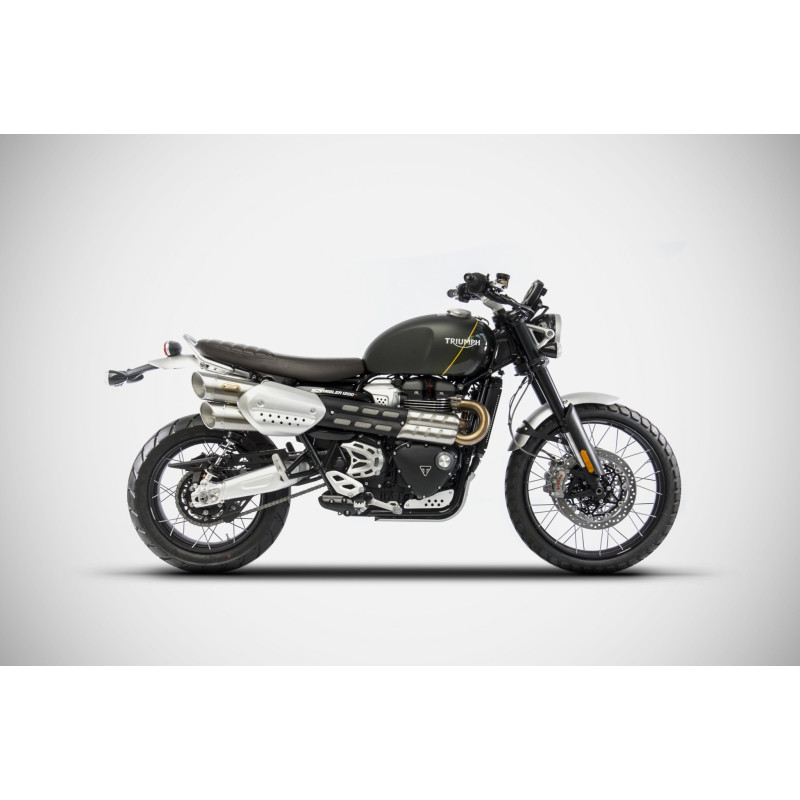 Zard Uitlaten RVS | Zilver | Triumph Scrambler 1200