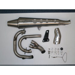 Zard Uitlaatsysteem Hoog Conisch Rond RVS | Zilver | Triumph Scrambler 865