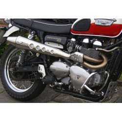 Zard Uitlaatsysteem Hoog Conisch Rond RVS | Zilver | Triumph Scrambler 865