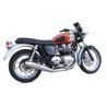 Zard Uitlaatsysteem Laag Conisch RVS | Zilver | Triumph Bonneville 800 & Scrambler/Thruxton 865