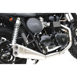 Zard Uitlaatsysteem 2-1 Laag Short Laag RVS | Zilver | Triumph Bonneville 800 & Scrambler/Thruxton 865