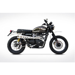 Zard Uitlaatsysteem 2-1 Hoog Special Edition RVS | Zilver | Triumph Scrambler 865