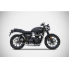 Zard Uitlaten Laag RVS | Zilver | Triumph Street Twin 900