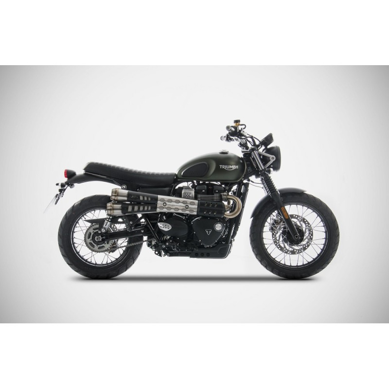 Zard Uitlaten RVS | Zilver | Triumph Scrambler 900
