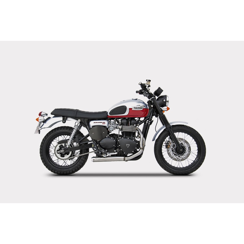 Zard Uitlaatsysteem Cross RVS | Zilver | Triumph Bonneville 800 & Scrambler/Thruxton 865