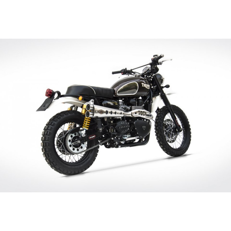 Zard Uitlaatsysteem 2-1 Hoog Special Edition RVS | Zilver | Triumph Scrambler 865