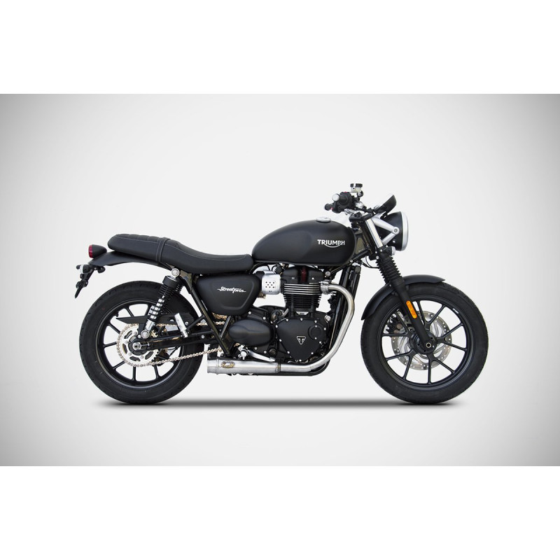 Zard Uitlaten Laag RVS | Zilver | Triumph Street Twin 900
