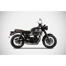 Zard Uitlaatsysteem Short RVS | Zilver | Triumph Bonneville 900 T100 & Bonneville T120