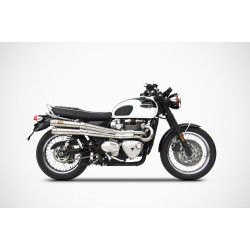 Zard Uitlaatsysteem Hoog RVS | Zilver | Triumph Bonneville 900 T100 & Bonneville T120