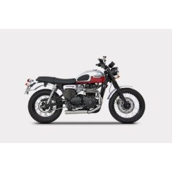 Zard Uitlaatsysteem Cross RVS | Zilver | Triumph Bonneville/Scrambler/Thruxton 865