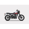Zard Uitlaatsysteem Cross RVS | Zilver | Triumph Bonneville/Scrambler/Thruxton 865