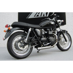 Zard Uitlaatsysteem Cross RVS | Zilver | Triumph Bonneville/Scrambler/Thruxton 865